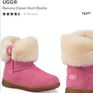 Baby Uggs. Hot pink with fur. Ramona